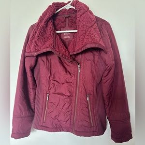 Prana burgundy fitted light winter jacket